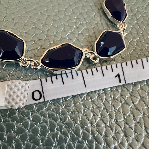 Style&Co Silver Tone and Navy Lariat Bracelet - Picture 5 of 5